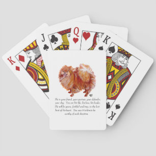 Pomeranian Andenken Männlich Spielkarten