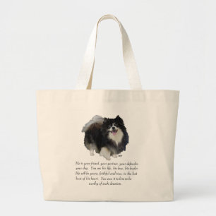 Pomeranian Andenken Rüde Jumbo Stoffbeutel