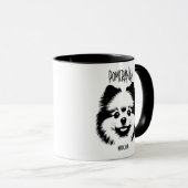 Pomeranian Breed Edgy Pop Art Custom Dog Lover Tasse (VorderseiteRechts)