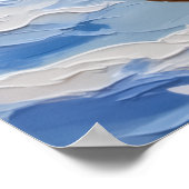 Pomeranian Christmas Boat Holiday Poster (Ecke)