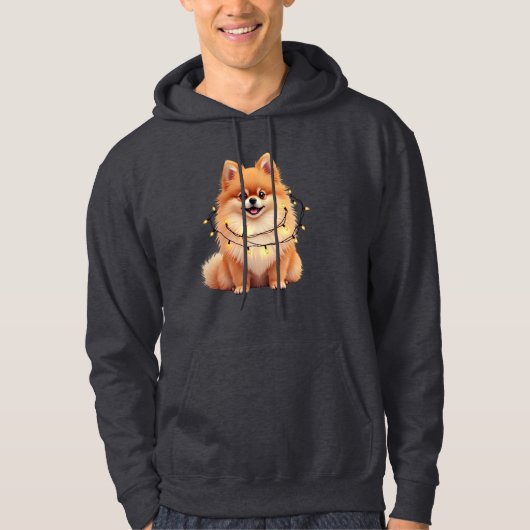 Pomeranian Christmas Hoodie (Vorderseite)