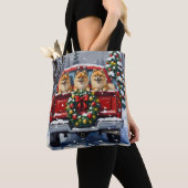 Pomeranian Christmas Red Truck Holiday Gift Tasche (Von Nahem)