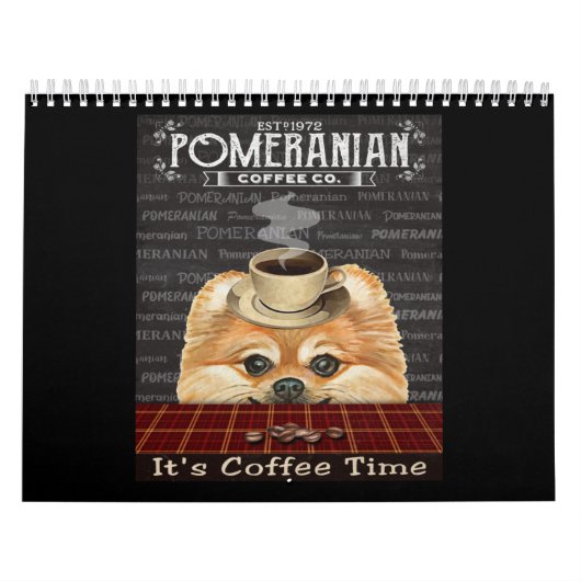 Pomeranian Dog Coffee Kalender (Titelbild)