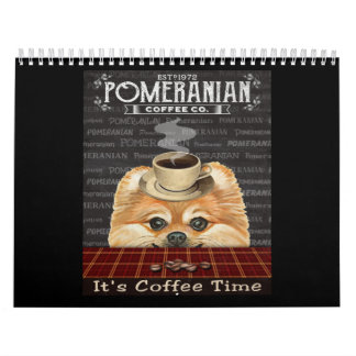 Pomeranian Dog Coffee Kalender