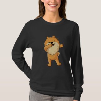 Pomeranian Dog Dabbing Pomeranian Dog Cute T-Shirt