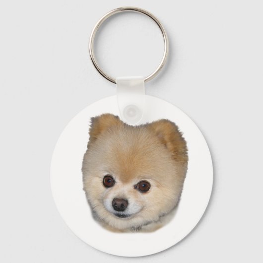 Pomeranian Dog Keychain Schlüsselanhänger (Vorderseite)