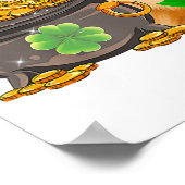 Pomeranian Dog Shamrock St Patricks Day Dog Irish Poster (Ecke)