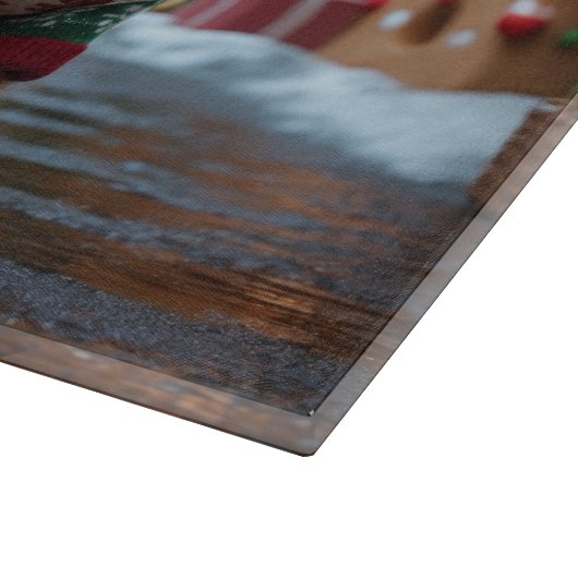 Pomeranian Dogs Christmas Snow Holiday Schneidebrett (Ecke)