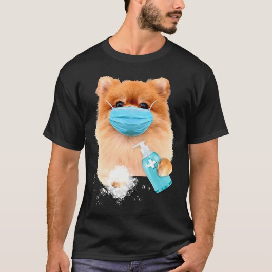 Pomeranian Face Mask T-Shirt (Vorderseite)