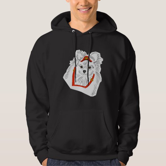 Pomeranian Fire Pup Hoodie (Vorderseite)