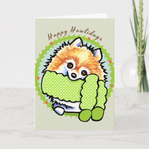 Pomeranian Frohe Weihnachten