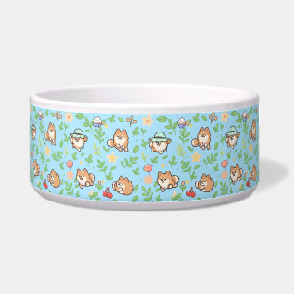 Pomeranian Frühjahrs-Blumen-Hundefutter-Schale Süß Napf