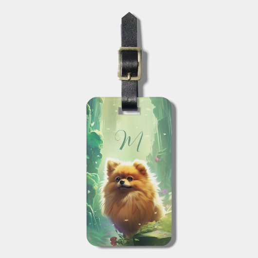 Pomeranian-Gepäckanhänger Gepäckanhänger (Vorderseite vertikal)
