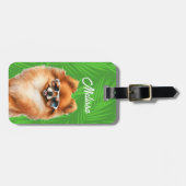 Pomeranian-Gepäckanhänger Gepäckanhänger (Vorderseite horizontal)