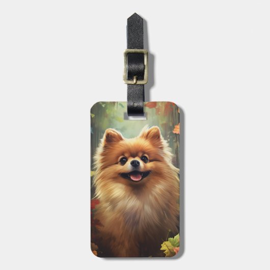 Pomeranian-Gepäckanhänger Gepäckanhänger (Vorderseite vertikal)