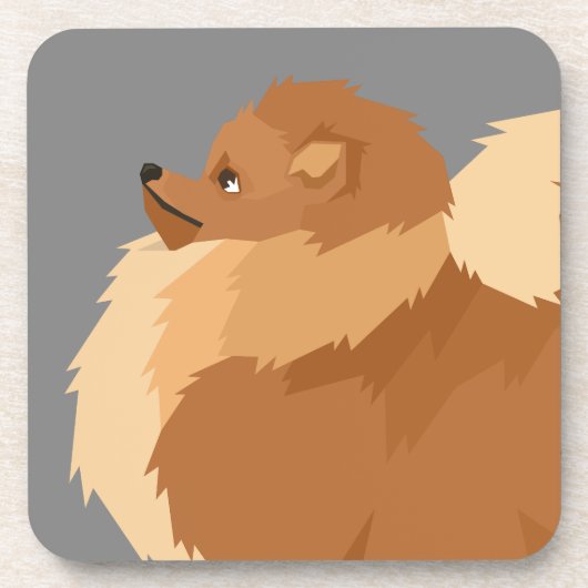 Pomeranian Getränkeuntersetzer (Vorderseite)