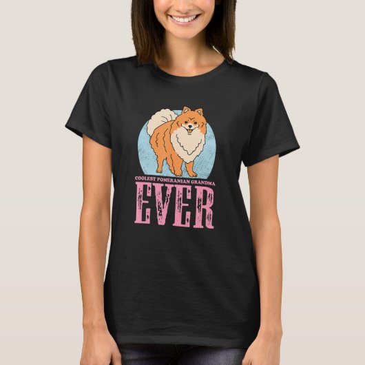 Pomeranian Grandma Dog Owner Pomeranian 3 T-Shirt (Vorderseite)