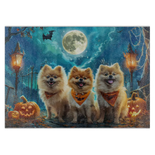 Pomeranian Halloween Gruselig Schneidebrett