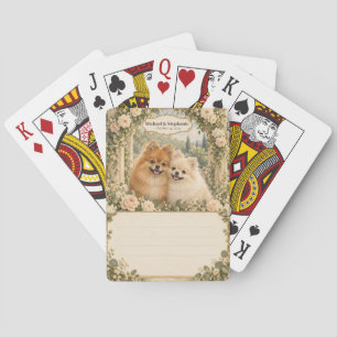 Pomeranian Hochzeitsgästebuch-Unterschriften-Deck Spielkarten