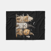 Pomeranian Hund Ed Geist Halloween Fleecedecke (Vorderseite (Horizontal))