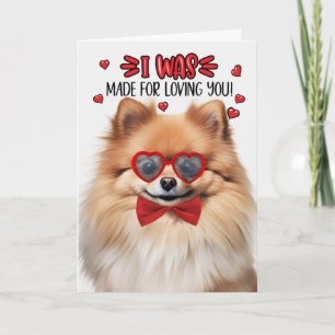 Pomeranian-Hund Gemacht um Dich zu Lieben Valentin Feiertagskarte