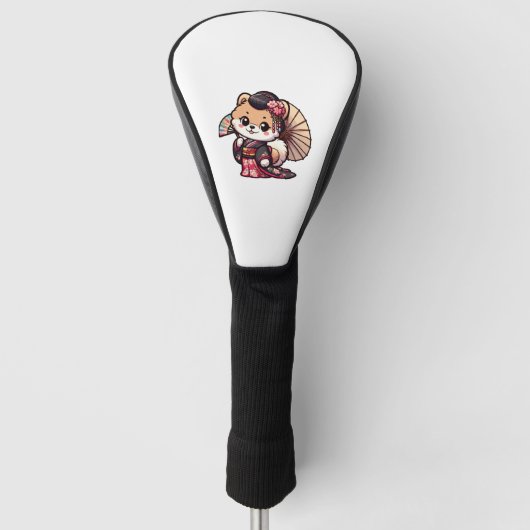 Pomeranian Hund Kimono Golf Headcover (Vorderseite)