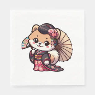Pomeranian Hund Kimono Serviette