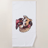 Pomeranian Hund Kimono Strandtuch (Vorderseite)