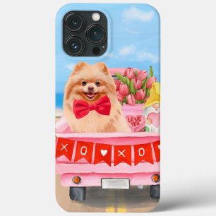 Pomeranian-Hund Valentinstag LKW Herzen Case-Mate iPhone Hülle