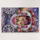 Pomeranian Hund Valentinstag  Puzzle (Horizontal)