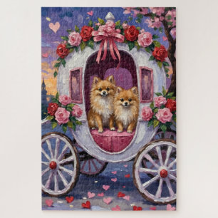 Pomeranian Hund Valentinstag  Puzzle