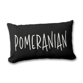 Pomeranian-Hundeliebhaber & Besitzer Chic Schwarz  Lendenkissen