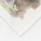 Pomeranian-Hundemutter-Blumen Fleecedecke (Ecke)