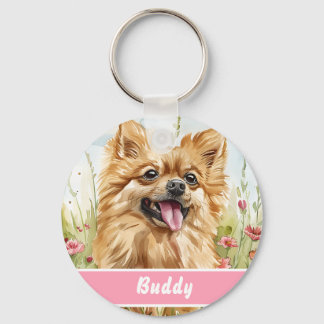 Pomeranian-ID-Anhänger – Name und Kontakt hinzufüg Schlüsselanhänger