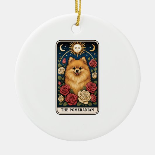Pomeranian Keramik Ornament (Vorne)