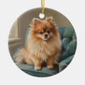 Pomeranian Keramik Ornament (Vorne)