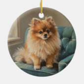 Pomeranian Keramik Ornament (Hinten)