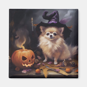 Pomeranian-Kürbisse Halloween Gruselig Magnet