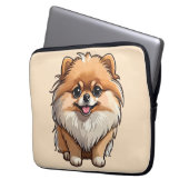 Pomeranian Laptopschutzhülle (Vorderseite Links)