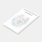 Pomeranian-Liebhaber mit Monogramm-Hund Post-it Klebezettel (angewinkelt)