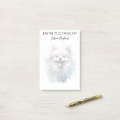 Pomeranian-Liebhaber mit Monogramm-Hund Post-it Klebezettel (Auf Schreibtisch)