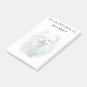 Pomeranian-Liebhaber mit Monogramm-Hund Post-it Klebezettel (angewinkelt)