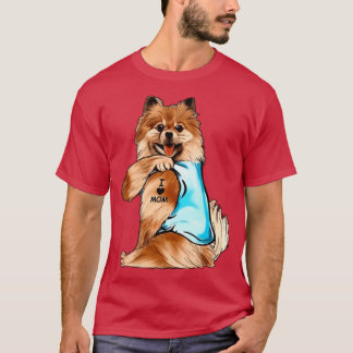 Pomeranian Liebhaber Pomeranian Ich liebe Mama Ges T-Shirt