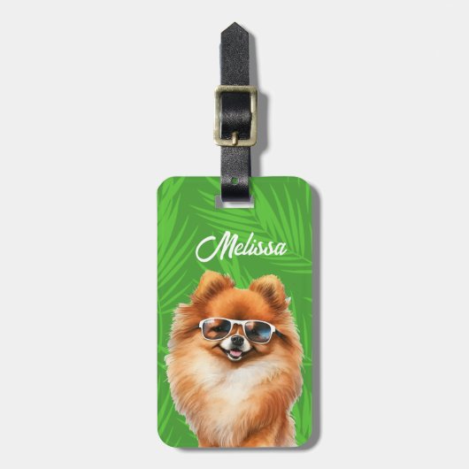 Pomeranian Luggage Tags Gepäckanhänger (Vorderseite vertikal)