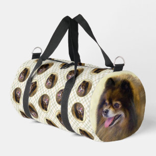 Pomeranian Malerei Orange Sable Originale Hunde Ku Duffle Bag