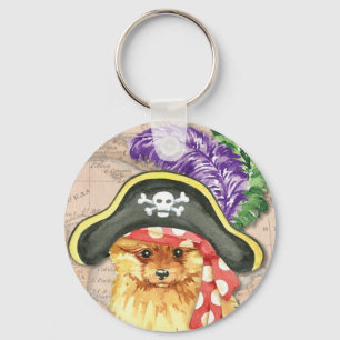 Pomeranian Pirate Schlüsselanhänger