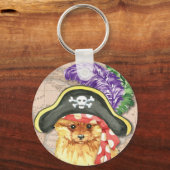 Pomeranian Pirate Schlüsselanhänger (Vorderseite)