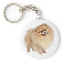 Pomeranian Pom Pom Puppy Dog Keychain