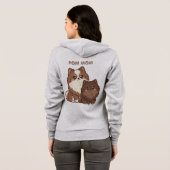 Pomeranian Pups  Hoodie (Schwarz voll)