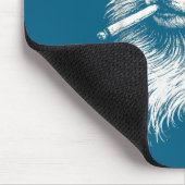 Pomeranian Rauchender Meme-Hund-Illustration Mousepad (Ecke)